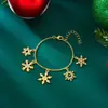 Ornamentos de Natal Europeus e Americanos Transfronteiriços com Diamantes, Árvore de Natal da Moda, Flocos de Neve, Sino de Rena, Pingentes, Conjuntos de Pulseiras e Colares