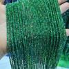 Cuentas de 2MM circón esmeralda verde oscuro facetadas ángulo cuentas redondas Cuentas Mimi
