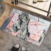Alfombra de Barro Diatomeas Mármol Simple Transfronteriza Dorado Esmeralda Chapado Absorbente Baño Antideslizante Fácil Cuidado Felpudo Alfombra de Secado Rápido