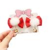 Nuevo tocado de princesa Hanfu para Año Nuevo, accesorios para el cabello con lazo para niños, pasador de bola de pelo para niñas, pasador para bebé, pinza de pico de pato