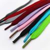 Fabricante de Cordones Suministro Directo 40 Husos 1cm Blanco y Negro Deportes Casual Poliéster Baja Elasticidad Seda Plano Hueco Doble Capa Resistente al Desgaste