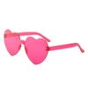 Gafas de Sol de Corazón de Melocotón de Una Pieza, Gafas de Corazón, Gafas de Sol de Una Pieza con Forma de Corazón sin Montura de Color Gelatina