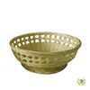 Venta a precio de fábrica artesanías de bambú canasta redonda para aventar canasta de frutas canasta de almacenamiento de bambú huevos hogar granja estilo pastoral