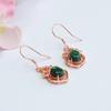 Ganchos de Oreja de Malaquita Natural Guanyu Pendientes de Trébol de Piedras Preciosas de Colores Fábrica de Joyería para Mujer Venta al por Mayor Dropshipping S3110703