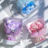 Ramo de Jabón Mini de 7 Piezas Color Azul Hielo Rosa Transfronterizo con Flores Secas de Gipsofila, Regalo de Cumpleaños para Niñas, Pequeña Sorpresa