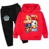 100Cm-160Cm Ropa Infantil Mediana y Grande Traje Infantil Sudadera con Capucha Sudadera + Pantalones Pb607