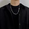 Colar Masculino Aço Titânio Não Desbota Hip-Hop Popular High-End Versátil Corrente de Roupa Simples Personalizado Acessórios Retrô Joias