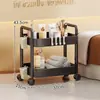Carrito Pequeño Estante de Almacenamiento, Gabinete de Almacenamiento Belleza por Capas para Salón, Organizador Móvil para Artículos de Tocador, Estante para Colocar Productos de Cuidado de la Piel