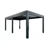 Fornecimento exclusivo transfronteiriço de pavilhão de sol para exterior resistente ao vento e à prova d'água, gazebo de liga de alumínio com palhetas basculantes para pátio, sala de chá de lazer com proteção solar