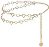 Joyería Transfronteriza Europea y Americana Chica Caliente Sexy Corazón Hueco Geométrico Anillo Redondo Patchwork Cadena de Cintura Playa Dulce Fresca Cadena Corporal Mujeres