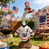 Disfraz de Ganso para Jardín con Temática de Fútbol de Equipo de EE. UU. Juego de Disfraz Bufanda con Bandera de EE. UU. Atuendo de Ganso Decoración para Exteriores