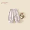 Roupas Infantis Meninas Outono Roupa Calça 100% Algodão 2026 Novo Estilo Menina Bordado Calça Jogger Primavera e Outono Calça Longa Casual Infantil