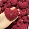 Accesorios Creativos, Broche de Corazón de Terciopelo Relleno de Algodón, Broche de Corazón de Peluche, Accesorios para el Cabello con Forma de Corazón Estilo Coreano de Moda, Accesorios para Zapatos y Calcetines