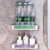 Estante de almacenamiento para baño sin perforaciones, Estante de almacenamiento triangular para lavabo de baño, Estante montado en la pared, Almacenamiento de productos para el cuidado de la piel