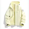 Jaqueta corta-vento de grafeno Roupa de trabalho Estampa de logotipo personalizada Outono Inverno Três em Um Revestimento de fleece Roupa externa corta-vento Construção de equipe Roupas de trabalho