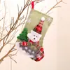Meias de Natal, Sacolas de Presente de Natal, Meias Pequenas de Natal, Enfeites de Árvore de Natal, Itens Decorativos, Meias de Juta