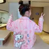 Pijama Infantil, coleção primavera e outono para meninos, pijama de manga longa em algodão penteado, roupa de casa, design de desenho animado para meninos e adolescentes, novo estilo 2026