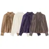 Venta al por mayor de Ropa para Mujer Transfronteriza Otoño 2025 Nueva Moda para Mujer Estilo Europeo y Americano Tops Elegantes Simples Versátiles
