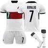 2223 Portugal Home Away Nº 7 Ronaldo Futebol Terno com Meias Originais Manga Curta Copa do Mundo 2022 Novo