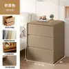 Mesita de Noche Estilo Crema Madera Maciza Hogar Dormitorio 2025 Nuevo Accesible Lujo Gama Alta Pequeño Gabinete de Mesita de Noche Gabinete de Almacenamiento
