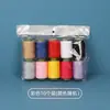 Rollo pequeño multicolor directo de fábrica para el hogar 302 máquina de coser hilo pequeño DIY hilo de coser manual juego de hilo de aguja hilo de coser