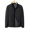 Chaqueta para Hombre 2026 Primavera/Verano Ligera Seda de Leche Ligeramente Elástica Top Juvenil Casual de Negocios Chaqueta para Exteriores con Cuello Alto Moderna