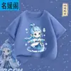 Camiseta de Manga Corta de Moda Nacional para Niños Ao Bing 2025 Nueva de Algodón para Niños de Manga Media Ropa Infantil Delgada Holgada para Niños de Verano