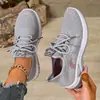 Zapatos cruzados nuevos de primavera para mujer, de suela blanda, cómodos, casuales, zapatillas de punto volador de corte bajo, cómodas y a la moda