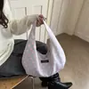 Bolsa de tela estilo coreano con lunares fluorescentes, sensación relajada, bolsa de un solo hombro, exquisita para salidas de compras de niñas, suave bolsa para debajo del brazo