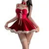 Disfraz Navideño Xishi Linda Conejita Cosplay Traje de Noche para Discoteca Dulce Vestido Traje para Mujeres