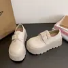 Zapatos tipo mule sin cordones estilo academia, nuevo modelo otoño 2026, zapatos de suela gruesa que aumentan la altura con hebilla de cinturón para personas bajitas