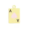 Pintado Creativo Agujero para Colgar Mini Aleación DIY Accesorios de Joyería Colgante un Colgante de Carta de Póker Llavero Colgante de Bolsa Venta al por Mayor