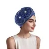 2025 nuevas explosiones moda europea y americana sombrero de India gorro baotou de dos flores desordenadas gorro pullover con taladro caliente