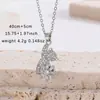 Pendente Giratório de Design Criativo Flor Bauhinia Zircônia Rosa Cobre Colar Feminino Super Brilhante Estilo Palácio Francês Flor de Cinco Pétalas
