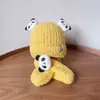 Gorro de bebé con diseño de nariz de oso, gorro tejido lindo de invierno para niños y niñas, gorro cálido para bebés y niños pequeños