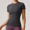 Camiseta Deportiva Popular de Manga Corta para Mujer de Verano, Secado Rápido, Transpirable, Ajustada, para Correr, Fitness, Yoga, Ropa de Montañismo al Aire Libre