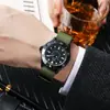 Reloj Militar para Hombre con Correa Tejida Verde Militar, Luminoso, Resistente al Agua, Reloj de Cuarzo para Deportes de Montañismo al Aire Libre, Venta Directa de Fábrica