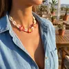 Collar Bohemio de Conchas y Plumerias de Venta Caliente Transfronteriza Europea y Americana para Mujer, Diseño Creativo, Accesorio Versátil de Playa