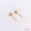 Brincos Banhados a Ouro 18K14K com Retenção Forte de Cor, com Argolas Penduradas, Tarraxas em Formato de Feijão, Agulhas de Prata Imitação, Acessórios e Materiais para Brincos DIY