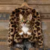 Nueva sudadera de franela con cuello redondo para mujer, impresión digital 3D de Amazon, sitio web independiente transfronterizo, personalizable para otoño e invierno