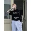 Camiseta Masculina Gola Meia-alta Marca Tendência Cabeleireiro Design Masculino Nicho Gola Pequena Rapaz Manga Curta Manga Meia Alta