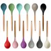 Utensilios de cocina de silicona de 12 piezas sartén antiadherente pala de silicona para uso doméstico silicona de grado alimenticio espátula cuchara para sopa traje en stock venta al por mayor
