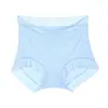 Panty Triangular de Encaje Antibacteriano Transpirable Elástico Talla Grande Hongxuan para Mujer de Cintura Alta de Seda de Hielo Sin Costuras en la Entrepierna Estilo Delgado de Verano