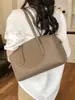 Bolso Bandolera Minimalista Transfronterizo de Cuero con Textura Color Sólido, Bolso de Hombro Delgado Versátil de Cuero Suave Gran Capacidad para Mujer