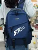 Mochila de moda estilo japonés para trabajo ligero con diseño de letras geniales para estudiantes, adecuada para la escuela, vacaciones y viajes cortos
