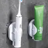 Soporte para cepillo de dientes eléctrico, Estante de almacenamiento para cepillos de dientes, Base organizadora de cepillos de dientes para pared de baño/lavabo sin perforación