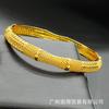 Pulsera de Oro Laminado 24K Lujo Ligero Color Arena Oro Boda Dubái Novia Venta al por Mayor Transfronteriza en Stock