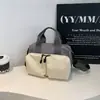 Bolso Cruzado Ligero de Gran Capacidad para Mujer Tela de Nylon Portátil Cuadros Múltiples Bolsillos Viaje Trayecto Versátil Bolso de Hombro Único