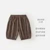 Pantalones de rayas anti-mosquitos para bebé, pantalones tipo linterna finos y transpirables de verano para niños y niñas, pantalones casuales con puño para niños pequeños, pantalones de aire acondicionado