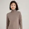 Suéter de Cachemira Estilo Nuevo para Mujer con Cuello de Espiga de Trigo, Ropa Interior para Otoño e Invierno, Elegante Suéter Base de Punto de Cuello Alto